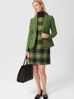 Best Sale Hobbs Petite Amaris Wool Dress Green Navy