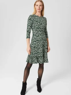 Outlet Hobbs Petite Ami Dress Sage Green Mult