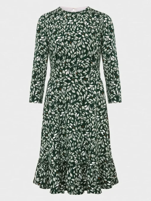 Outlet Hobbs Petite Ami Dress Sage Green Mult