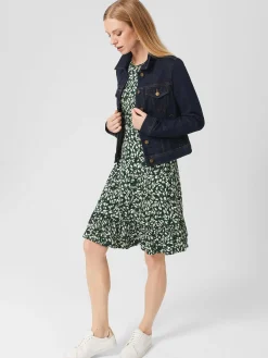 Outlet Hobbs Petite Ami Dress Sage Green Mult