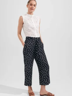 Cheap Hobbs Petite Astrid Crop Navy Ivory