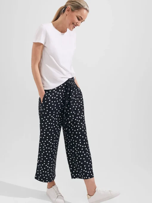 Cheap Hobbs Petite Astrid Crop Navy Ivory