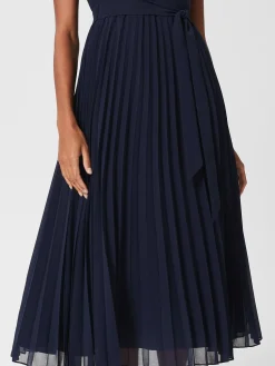Sale Hobbs Petite Blythe Midi Dress Midnight Navy