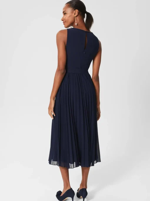 Sale Hobbs Petite Blythe Midi Dress Midnight Navy