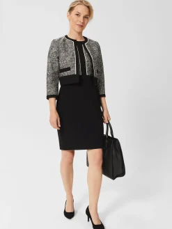 Sale Hobbs Petite Brienna Dress Black Ivory