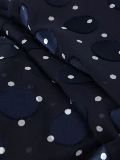 Clearance Hobbs Petite Ceira Spot Dress Navy Ivory