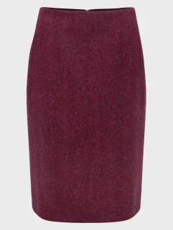 Online Hobbs Petite Daphne Wool Skirt Purple Multi