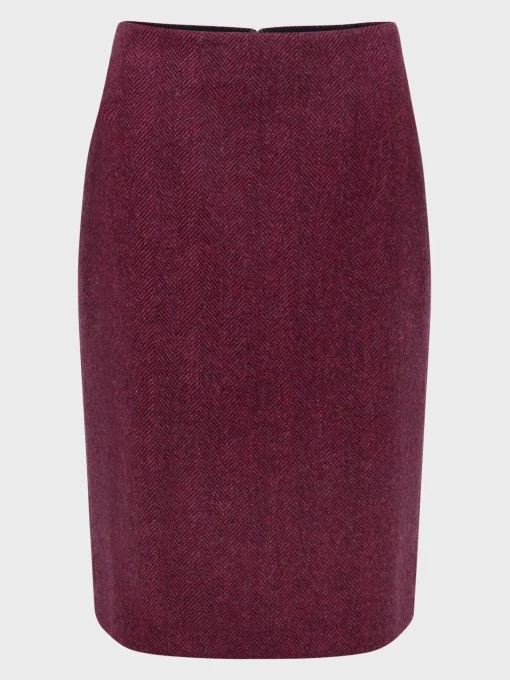 Online Hobbs Petite Daphne Wool Skirt Purple Multi