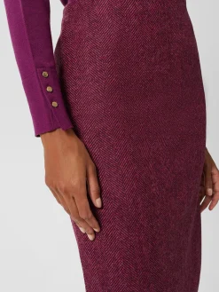Online Hobbs Petite Daphne Wool Skirt Purple Multi