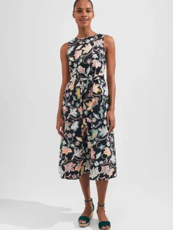 Store Hobbs Petite Emilie Dress Black Multi