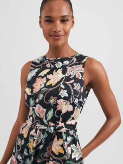Store Hobbs Petite Emilie Dress Black Multi