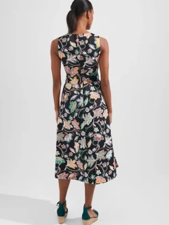 Store Hobbs Petite Emilie Dress Black Multi