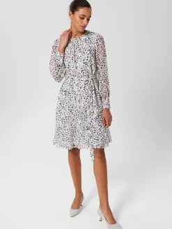 Fashion Hobbs Petite Frances A Line Dress Sage Green