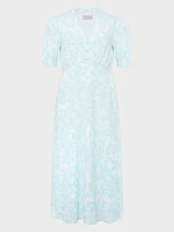Fashion Hobbs Petite Helen Dress Blue Ivory