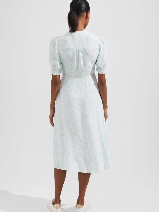 Fashion Hobbs Petite Helen Dress Blue Ivory