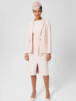 Cheap Hobbs Petite Kaia Shift Dress Pale Pink