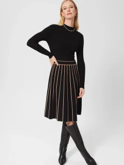 Best Sale Hobbs Petite Lena Knitted Dress Black Stone