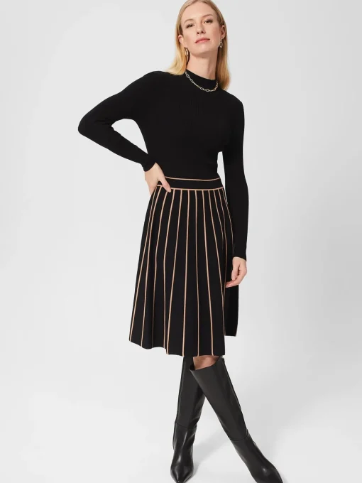 Best Sale Hobbs Petite Lena Knitted Dress Black Stone