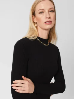 Best Sale Hobbs Petite Lena Knitted Dress Black Stone