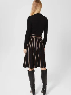 Best Sale Hobbs Petite Lena Knitted Dress Black Stone