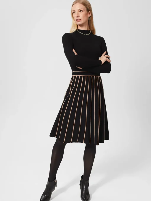 Best Sale Hobbs Petite Lena Knitted Dress Black Stone