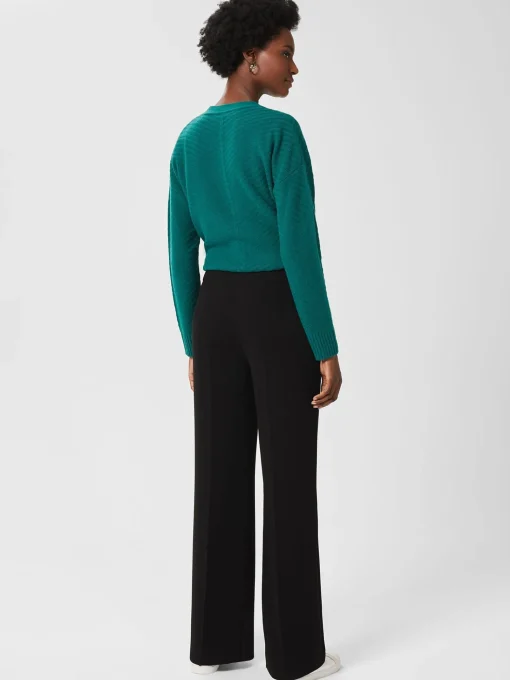 Store Hobbs Petite Mel Straight Trousers Black