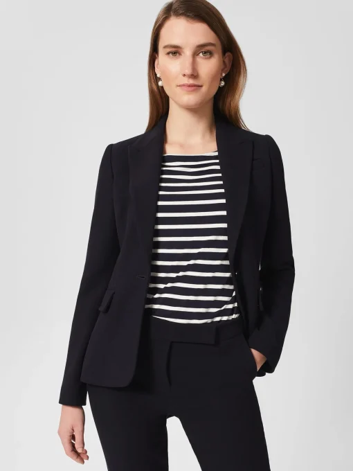 Shop Hobbs Petite Mia Jacket Navy