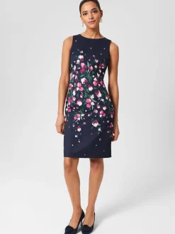 Store Hobbs Petite Moira Floral Dress Navy Multi