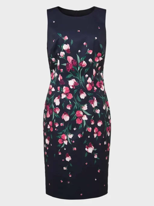 Store Hobbs Petite Moira Floral Dress Navy Multi