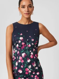 Store Hobbs Petite Moira Floral Dress Navy Multi