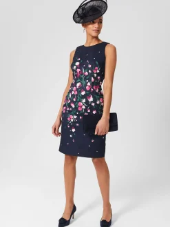 Store Hobbs Petite Moira Floral Dress Navy Multi