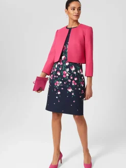 Store Hobbs Petite Moira Floral Dress Navy Multi