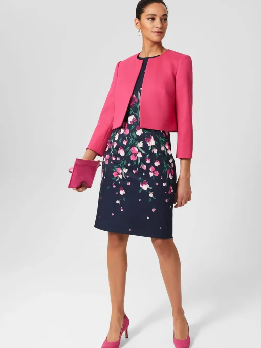 Store Hobbs Petite Moira Floral Dress Navy Multi