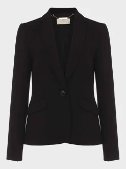 Store Hobbs Petite Ophelia Jacket With Stretch Black