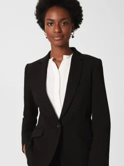 Store Hobbs Petite Ophelia Jacket With Stretch Black