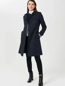 Discount Hobbs Petite Saskia Trench Navy