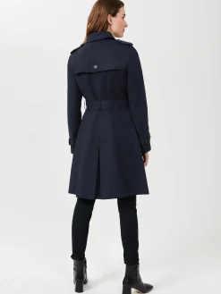 Discount Hobbs Petite Saskia Trench Navy