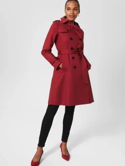 Cheap Hobbs Petite Saskia Trench Rhubarb Red