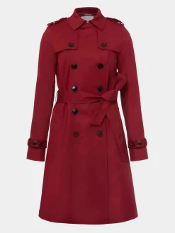 Cheap Hobbs Petite Saskia Trench Rhubarb Red