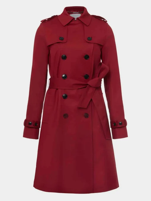 Cheap Hobbs Petite Saskia Trench Rhubarb Red