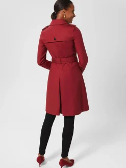 Cheap Hobbs Petite Saskia Trench Rhubarb Red