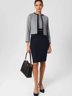 Sale Hobbs Petite Steph Jacket Navy Multi