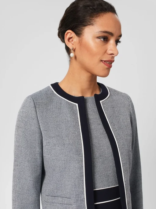 Sale Hobbs Petite Steph Jacket Navy Multi