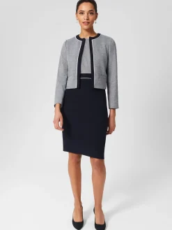 Sale Hobbs Petite Steph Jacket Navy Multi