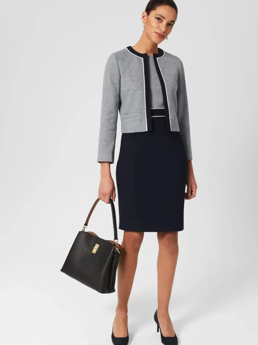 Sale Hobbs Petite Steph Jacket Navy Multi
