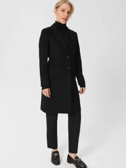 Sale Hobbs Petite Tilda Wool Coat Black