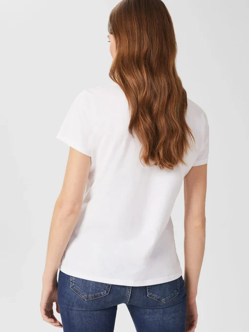 Cheap Hobbs Pixie Cotton T-Shirt White