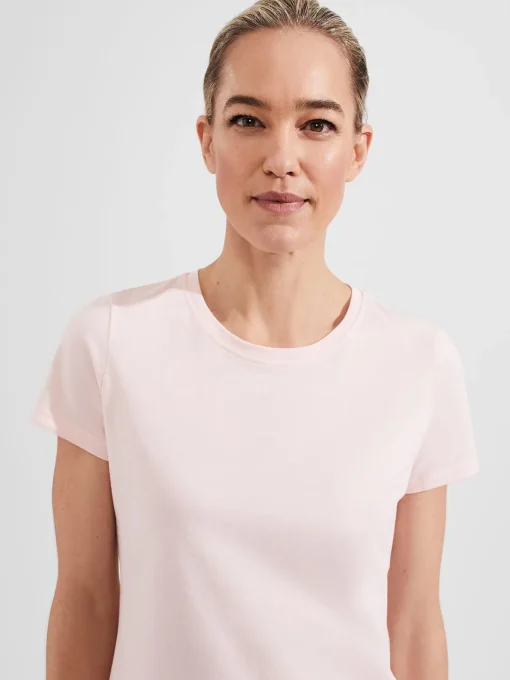 Best Sale Hobbs Pixie Cotton T-Shirt Warm Pink