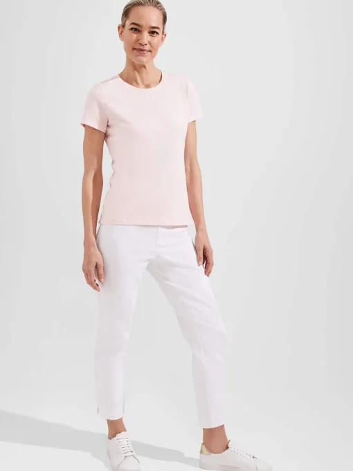 Best Sale Hobbs Pixie Cotton T-Shirt Warm Pink