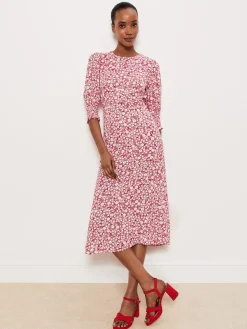 Discount Hobbs Primrose Dress Pink Buttrcream
